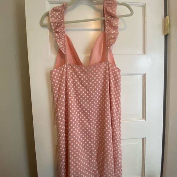 Pink Maxi Skirt. Button Side Detail. Flutter Sleeve. Light & Airy! - Picture 3 of 3